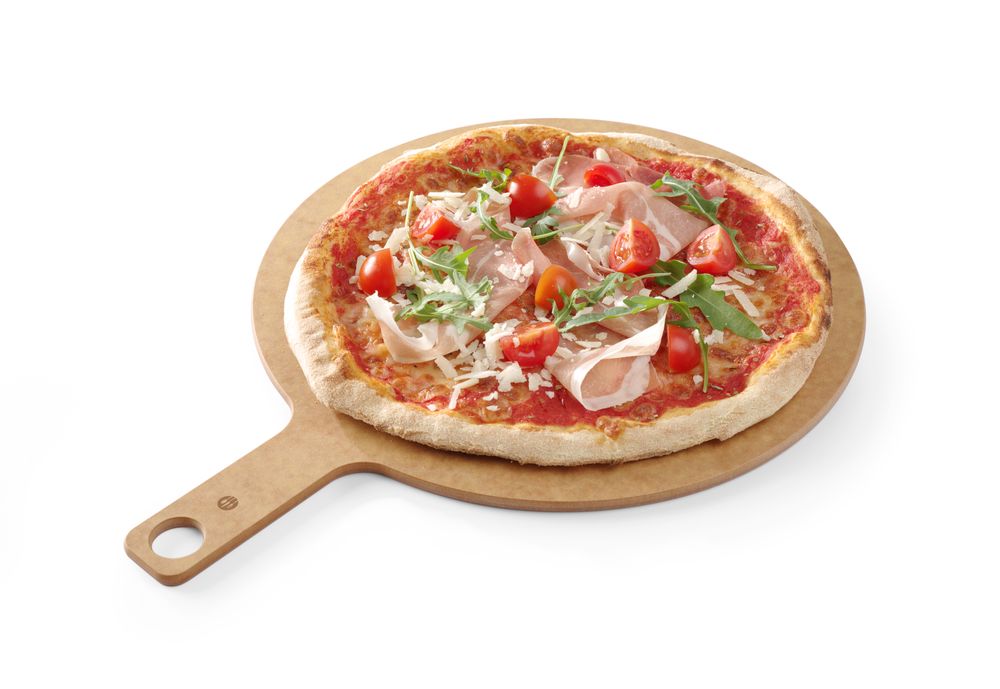 Hendi Pizzabräda med handtag, Ø406x(H)6mm