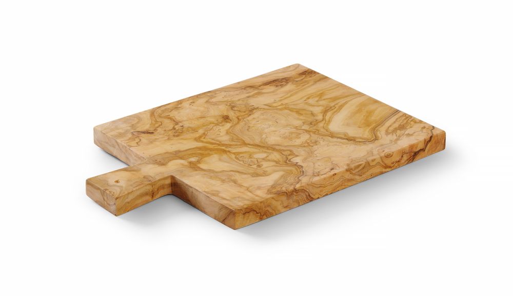 Serveringsbräda i olivträ, HENDI, 340x230x(H)22mm, Rektangulär