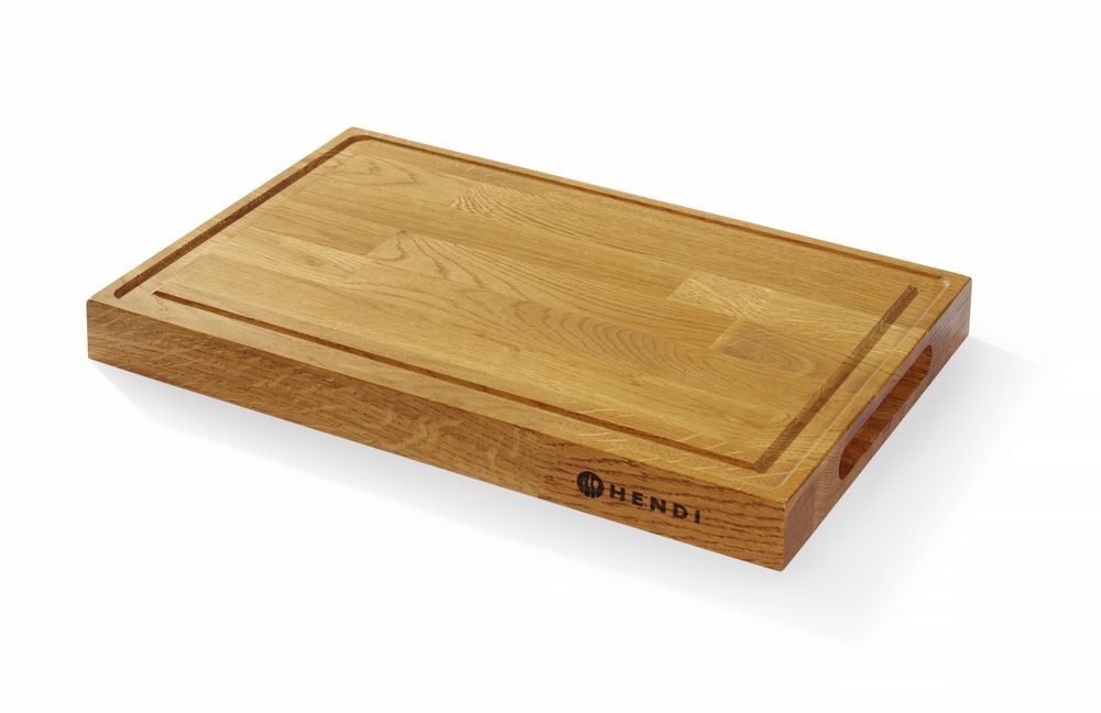 Serveringsbräda i ek, HENDI, 420x280x(H)40mm, Rektangulär