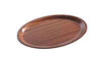 AmerBox Serveringsbricka, oval, halkfri, laminerad, mahogny, 200x265mm