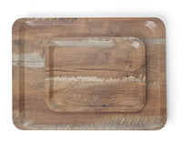 AmerBox Serveringsbricka med melaminlaminat, halkfri, med trädesign, Wood light, 370x530mm