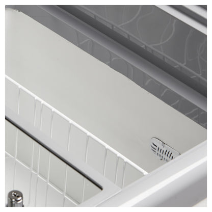 NIC301SC - Glassfrys - Elegant frysbox med platta skjutlock i glas