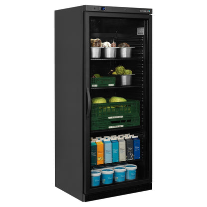 UR600BG - Displaykyl GN2/1 - Svart displaykyl med GN2/1-hyllor