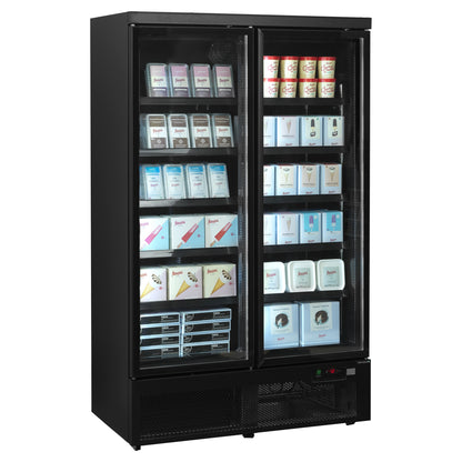 Atom Maxi F2DBB - Displayfrysar - Svart displayfrys med justerbara hyllor