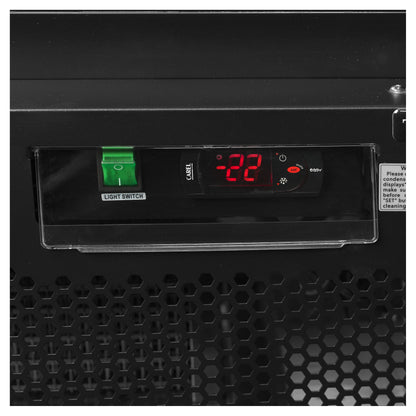 Atom Maxi F3DBB - Displayfrysar - Svart displayfrys med justerbara hyllor
