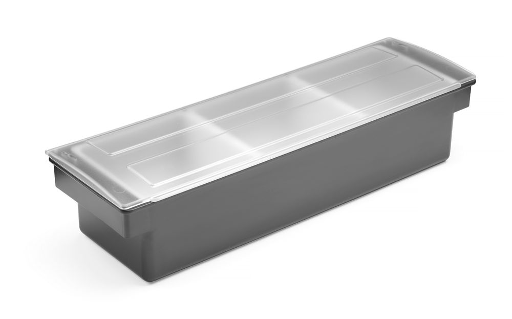 BarUp Kryddhållare - 3 behållare, Svart, 480x150x(H)100mm