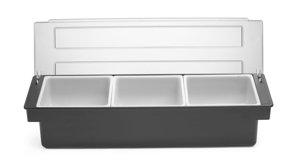 Kryddhållare - 3 behållare, BarUp, Svart, 480x150x(H)100mm
