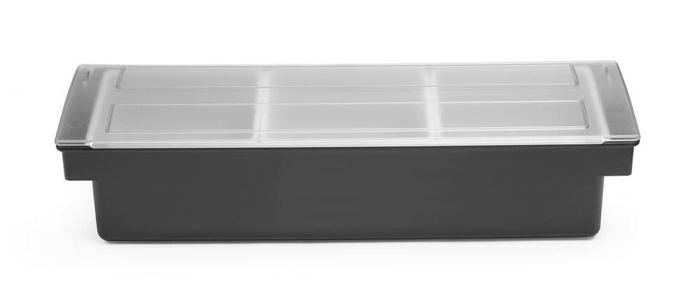 BarUp Kryddhållare - 3 behållare, Svart, 480x150x(H)100mm