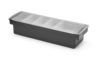 BarUp Kryddhållare - 5 behållare, Svart, 480x150x(H)100mm