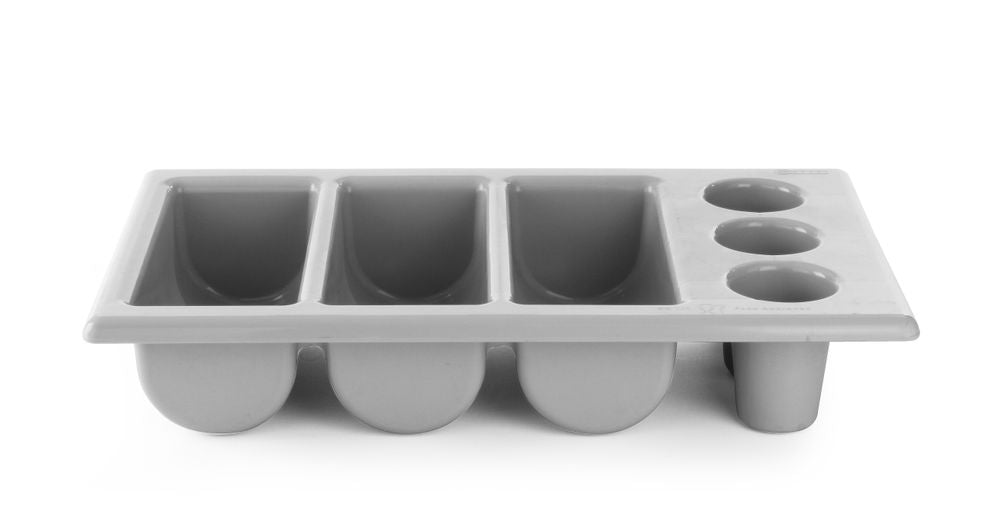 Bestickbricka, HENDI, Ljusgrå, 530x325x(H)105mm