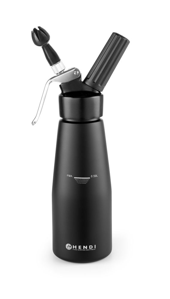 Gräddvisp, HENDI, Kitchen Line, 0,5L, Svart, Ø80x(H)260mm