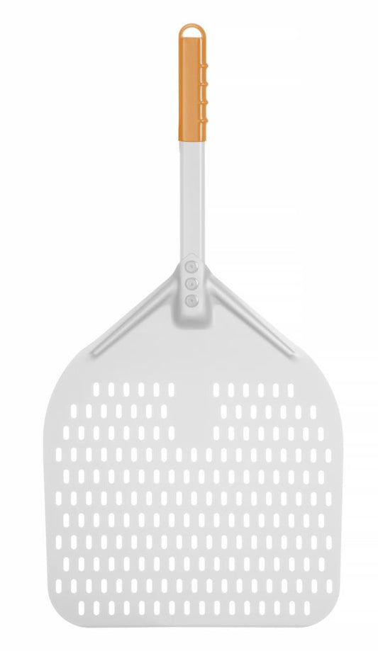 Pizzaspjäll med kort handtag, fyrkantig, perforerad, HENDI, 350x710mm