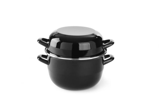 Musselpanna - med lock, HENDI, 2,5L, Ø220x(H)190mm