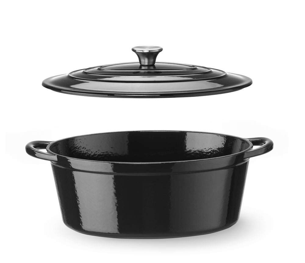 Hendi Gjutjärnsgryta emaljerad, 0,27L, Svart, 130x100x(H)48mm