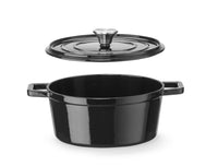 Hendi Gjutjärnsgryta emaljerad, 3,7L, Svart, 317x240x(H)105mm