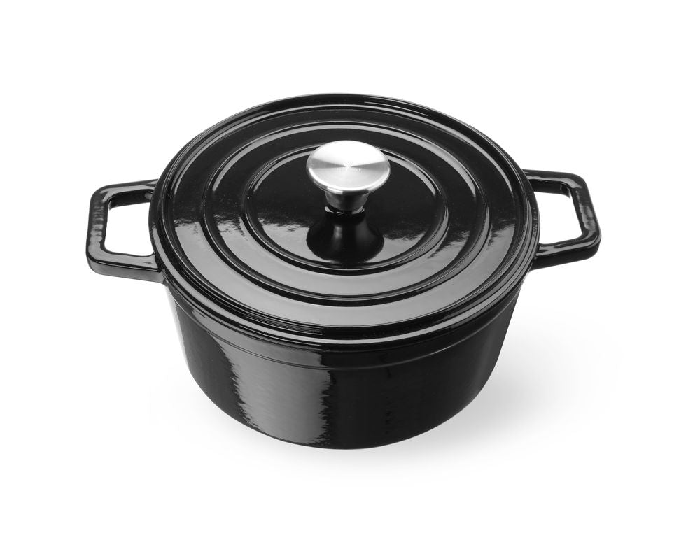 Hendi Gjutjärnsgryta emaljerad, 3,7L, Svart, 317x240x(H)105mm