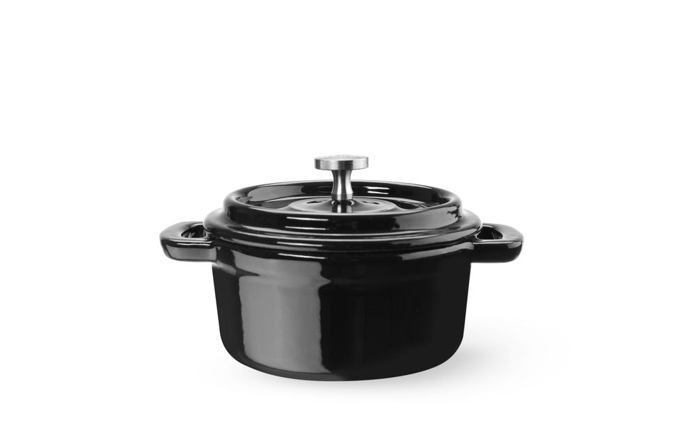 Hendi Gjutjärnsgryta emaljerad, 0,27L, Svart, 130x100x(H)48mm