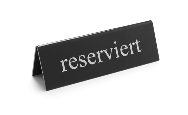 Table sign reserved