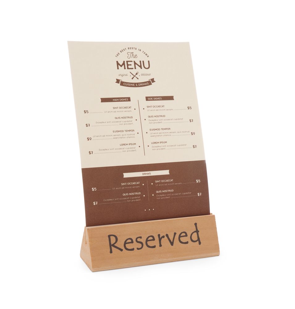 Hendi Bordskylt reserverad, "reserverad", 152x44x(H)44mm