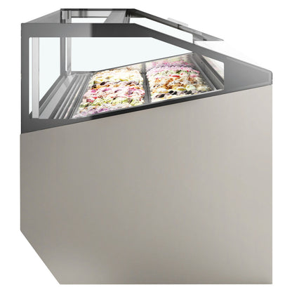 SUPER CAPRI 12 - Skopglassfrys - Premiumdisplay för kulglass med dubbelt luftflöde