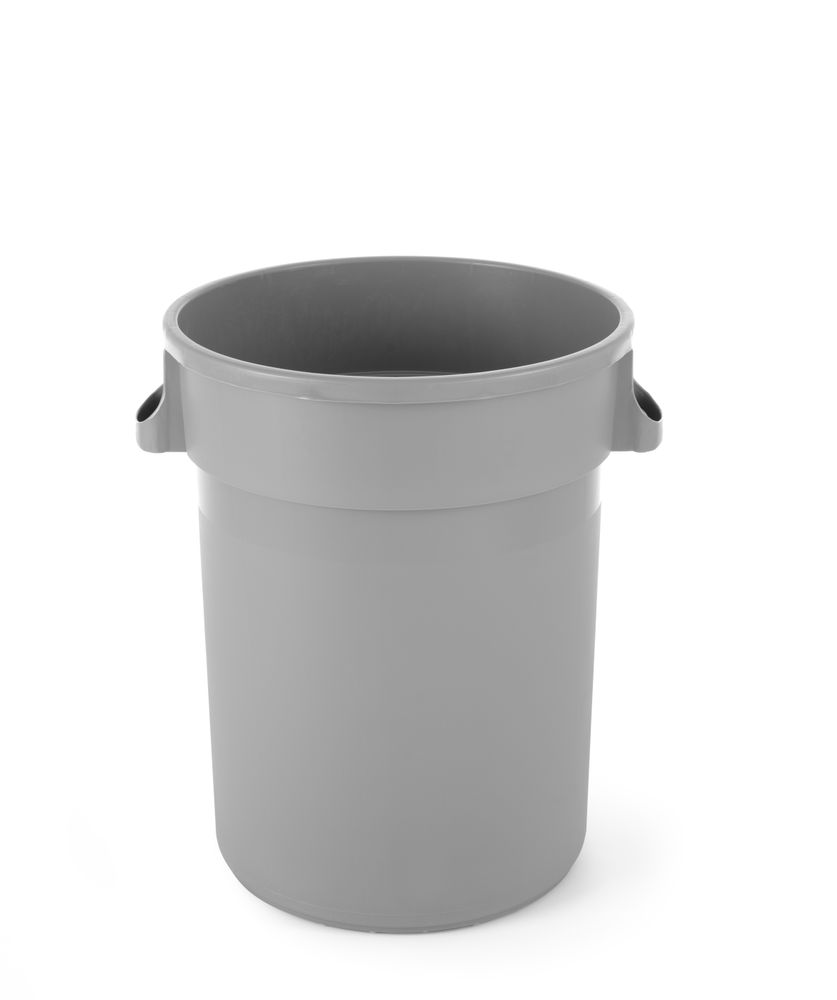 Rund papperskorg, AmerBox, 120 l, ljusgrå, ⌀550 x (H) 690 mm