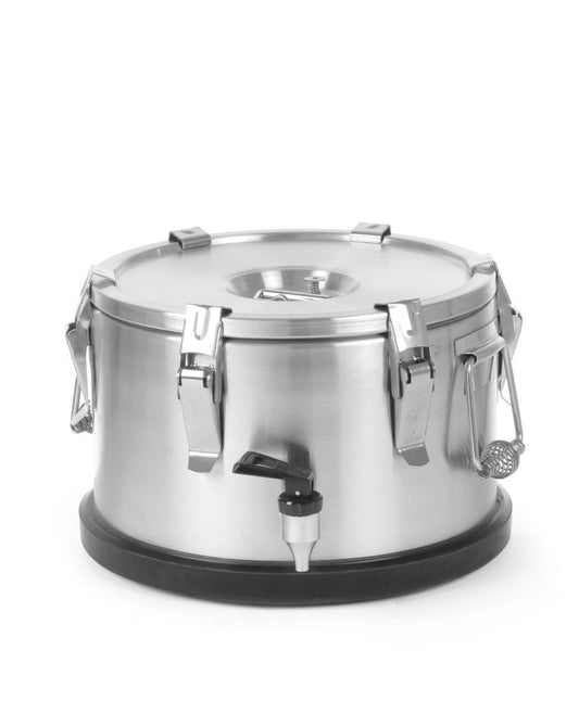 Isolerad bärbar behållare – med kran, HENDI, Profi Line, 10L, ⌀330x(H)220mm