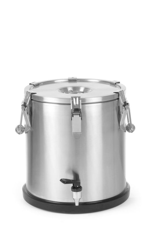 Isolerad bärbar behållare – med kran, HENDI, Profi Line, 20L, ⌀330x(H)360mm