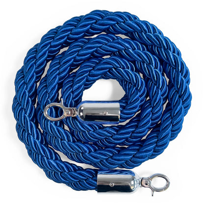 Flätat rep till köstolpe, Blå/silver - 150cm