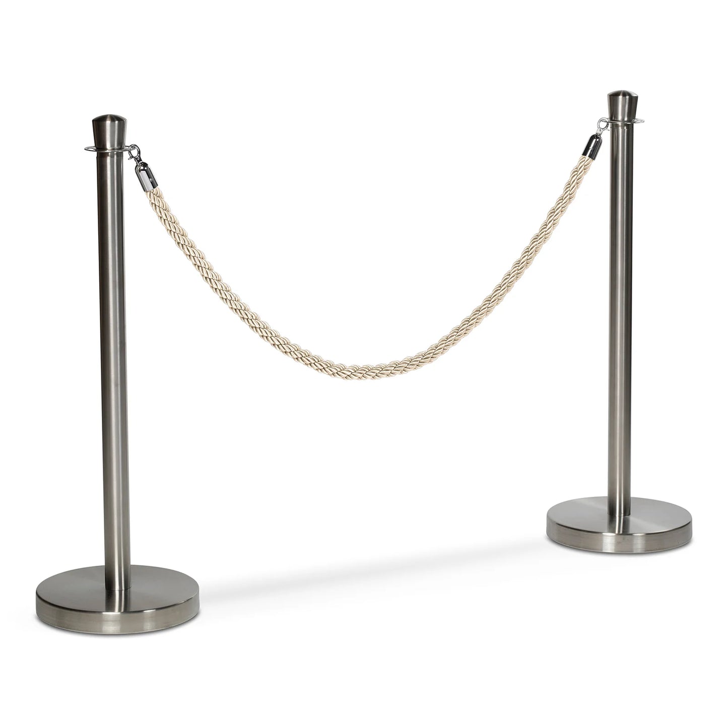 Flätat rep till köstolpe, Beige/silver - 150cm