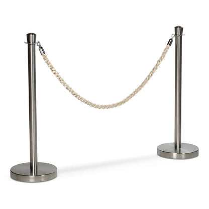 Flätat rep till köstolpe, Beige/silver - 150cm