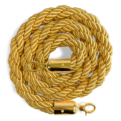 Flätat rep till köstolpe, Guld/guld - 150cm