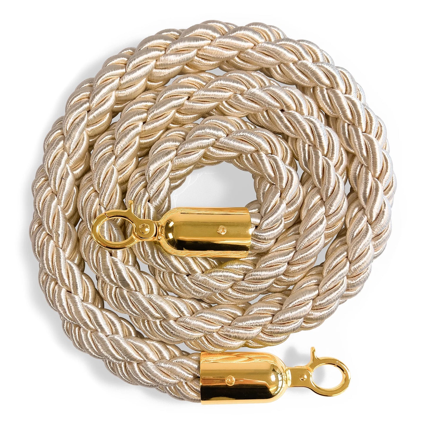 Flätat rep till köstolpe, Beige/guld - 150cm