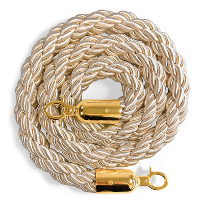 Flätat rep till köstolpe, Beige/guld - 150cm