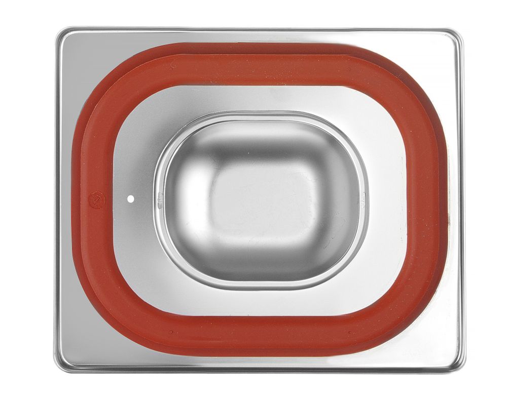 Hendi Lock för GN-behållare med silikonkant, Profi Line, GN 1/6, 176x162mm