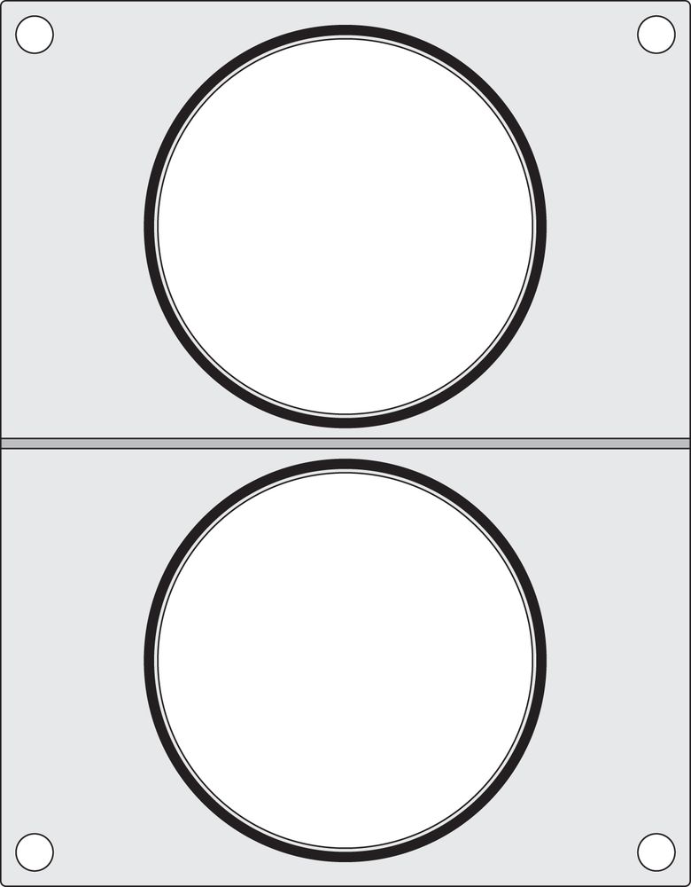 Trågförslutningsmatris, HENDI, 2x soppbehållare ø115 mm