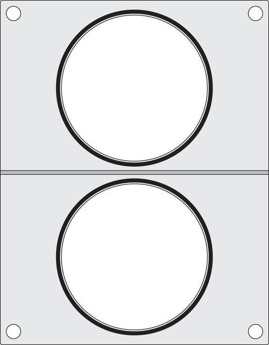 Trågförslutningsmatris, HENDI, 2x soppbehållare ø115 mm