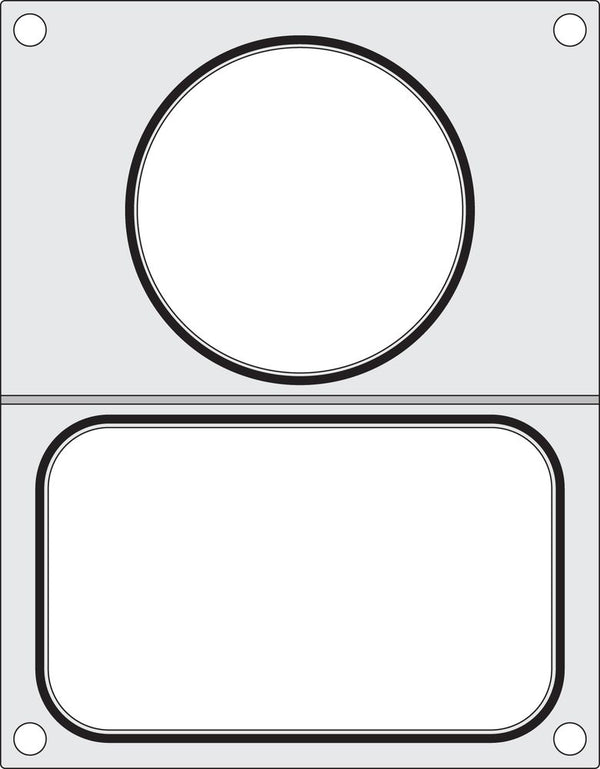 Hendi Trågförslutningsmatris, 2 behållare (1x 178x113 mm, 1x ø115 mm)