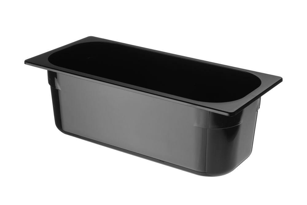Hendi Glassbehållare i polykarbonat, 5 l, svart, 360 x 165 x (H) 120 mm