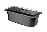 Hendi Glassbehållare i polykarbonat, 5 l, svart, 360 x 165 x (H) 120 mm