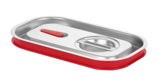 Lock till GN-behållare med silikonkant, HENDI, Kitchen Line, GN 1/4, 265x162mm