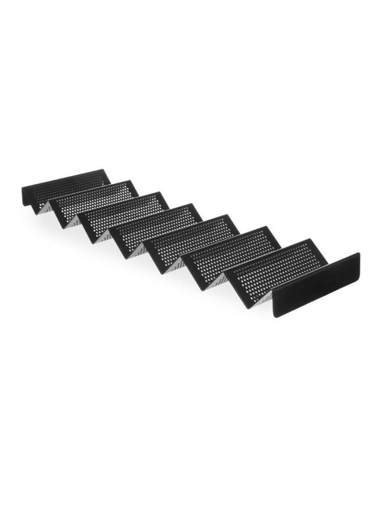 Brödrullehållare - perforerad, HENDI, Svart, 580x170x(H)40mm