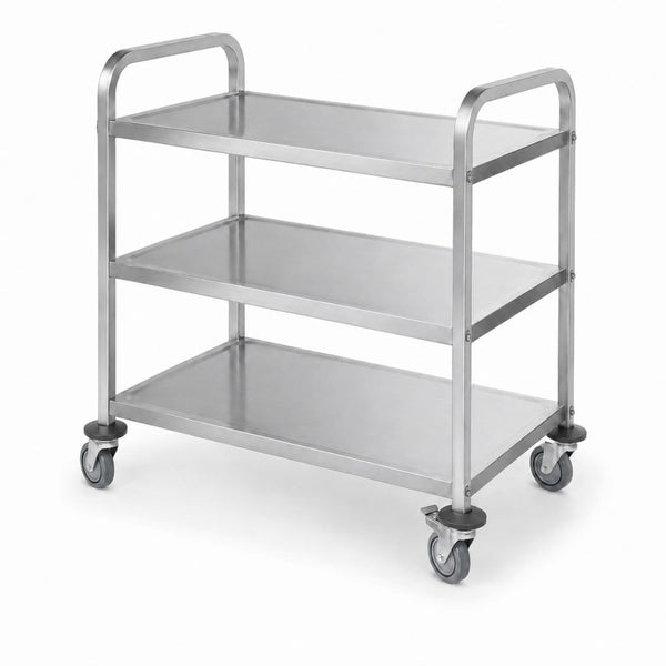 Serving trolley, slim, bolted