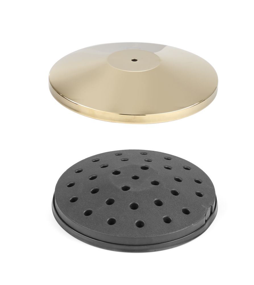 Hendi Avspärrningsstolpe guldfinish, bas, Ø360x(H)65mm