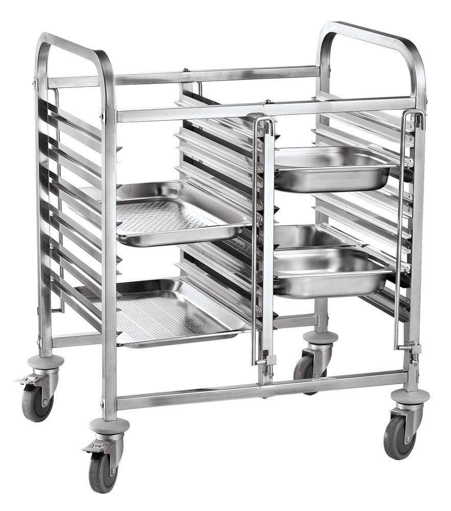 Dubbel mobil vagn - 12 x GN 1/1, HENDI, 810x610x(H)960mm