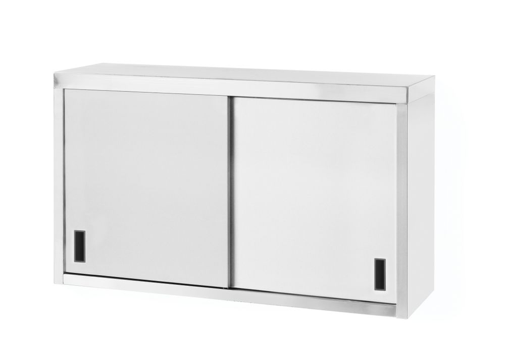 Väggmonterat skåp – svetsat, med skjutdörrar, HENDI, Profi Line, 1000x300x(H)600mm