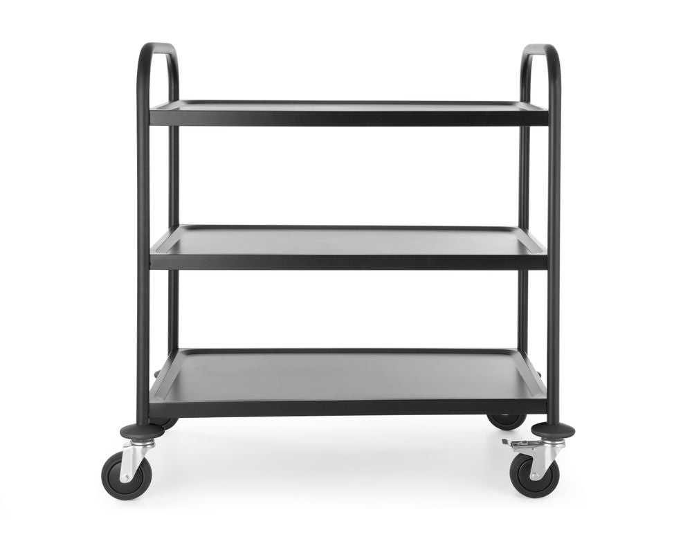 Serveringsvagn mattsvart, HENDI, 905x585x(H)945mm