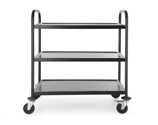 Serveringsvagn mattsvart, HENDI, 905x585x(H)945mm