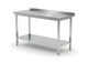 Hendi Väggbord med hyllplan – bultad, djup 600 mm, Profi Line, 1000x600x(H)850mm