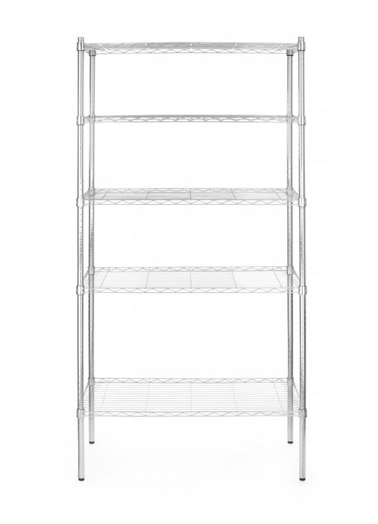 Förvaringsställ med 5 hyllor, HENDI, Krom, 910x455x(H)1830mm