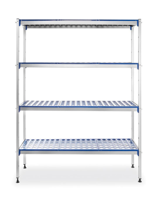 Förvaringsställ i aluminium, HENDI, 1280x405x(H)1685mm